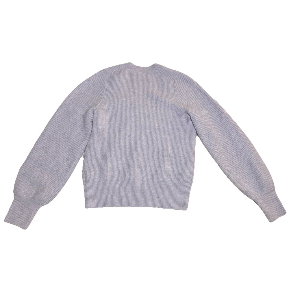 Madewell Womens Small Square Neck Sweater Lavender Purple Puff Sleeve Wool Blend - Picture 3 of 7